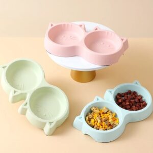 Cat Shape Double Food Bowl