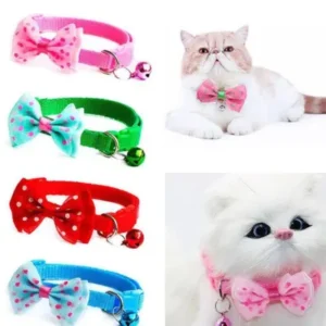 Bow Collar For Cat Nylon Multi Color